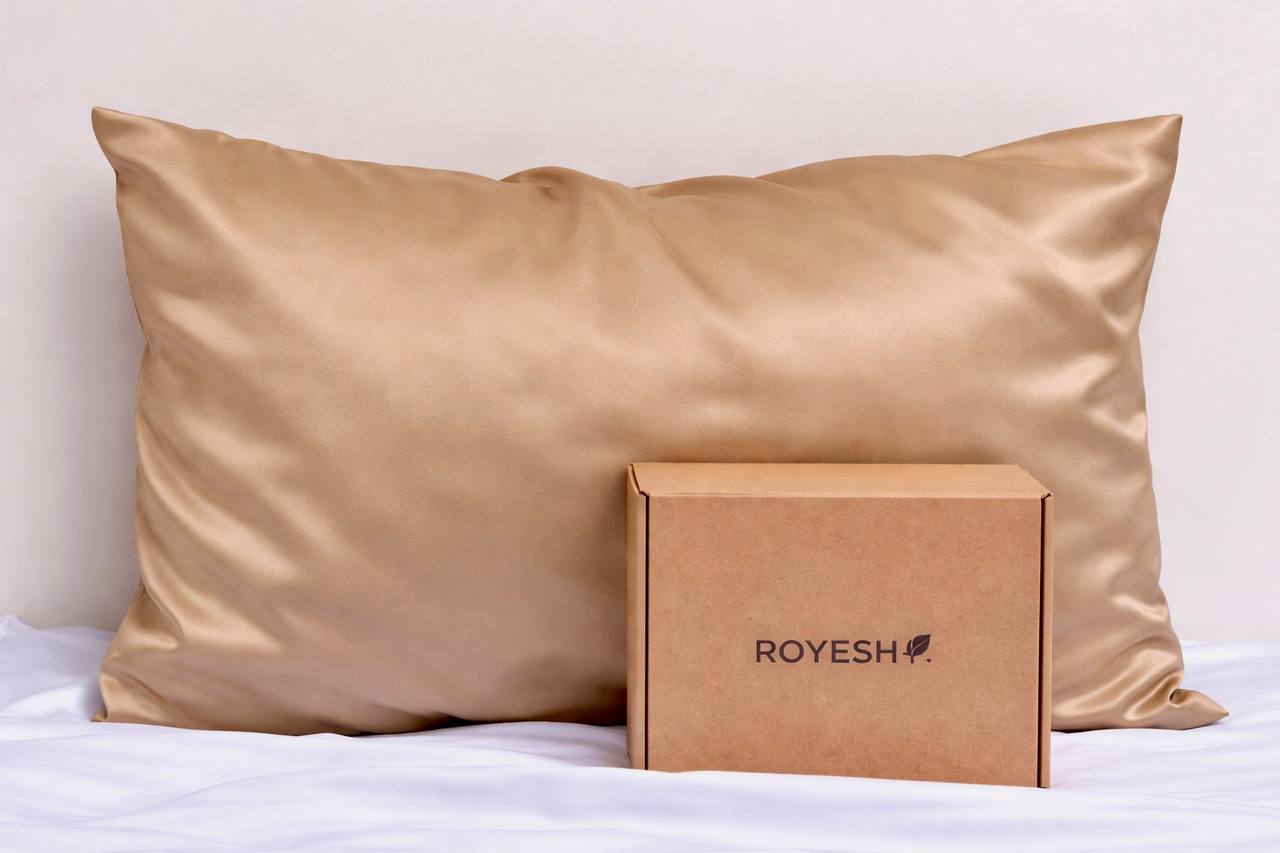 روبالشتی ساتن بژ