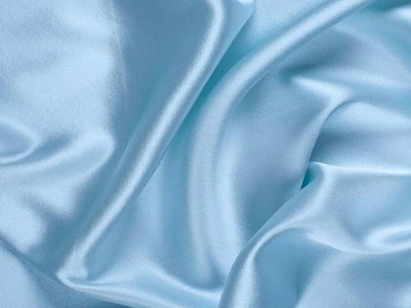 پارچه ساتن ابریشم ویتنام رنگ آبی آسمانی
