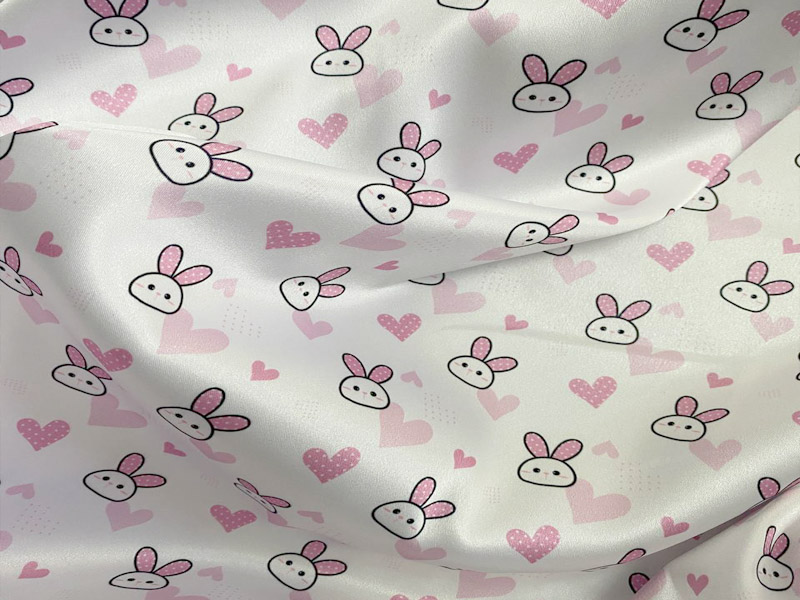 پارچه ساتن طرح  خرگوشی